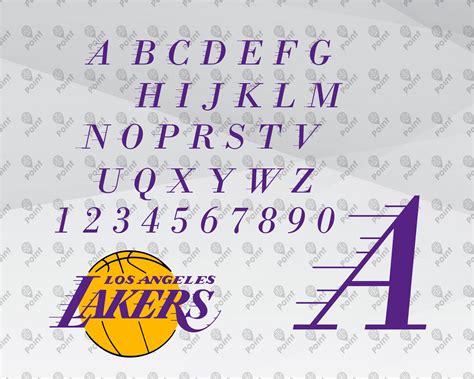 los angeles lakers jersey font